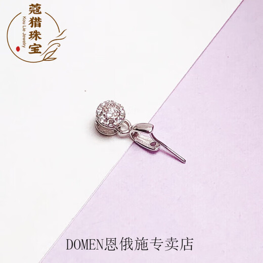 DOMEN Old Phoenix Gold Store Model Plated 18k Gold Rose Gold 925 Silver Pendant Button Head Buddha Jade Jade Guanyin Hang Oblique Hole White Gold