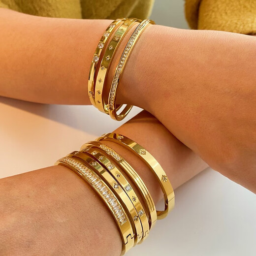Bhiodha Bracelet européen et américain de style titane en acier