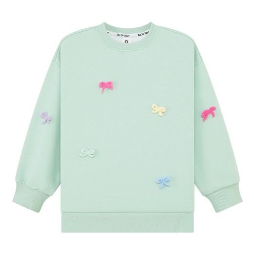 
Zuoxi Girls Sweatshirt Autumn Children's Tops Fashionable 2025 New Autumn Clothes Girls Medium-Grand Children's Clothes Green 120