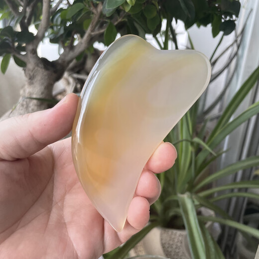 Agate scraping board Tianbaowu agate scraping board Facial face and eye beauty scraping tablet Dolphin shape Model 1391