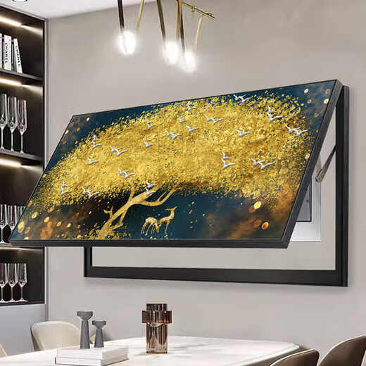 
Aohan Facai Tree Large Size Electric Meter Box Decoration Painting without Punching Electric Switch Box Distribution Box Cover Switch Box Large Hanging Painting JD14984 80*40cm (Cover 70*30) Black Frame of Lifting/Supporting Pole