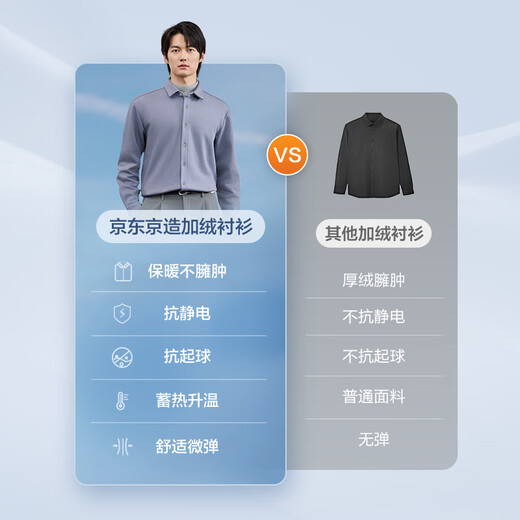 Made in Tokyo, velvet and thickened, warm long-sleeved shirt, men's business casual autumn and winter jacket, dark gray 41