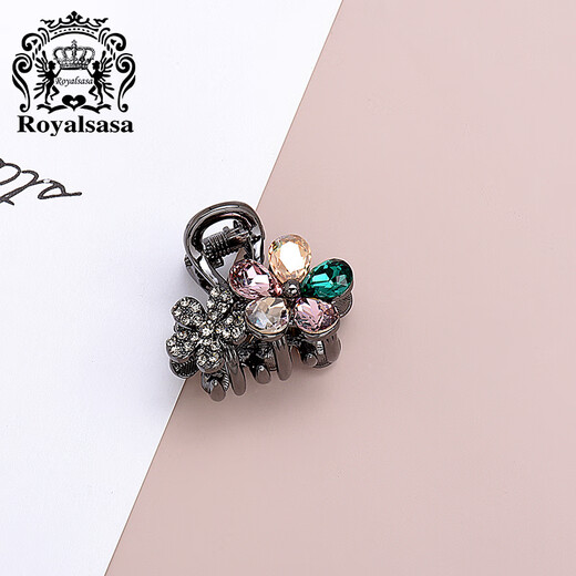 Royal sasa royal salsa high-end bangs clip rhinestone flower hair clip female grab clip small forehead broken hair clip