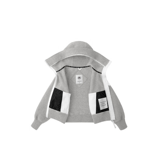 Canada Gans Chilliwack Frauen weißes Label Wolle Wolle Fleece Jacke Bomber Jacke große Gänsejacke 7102W1 1342 Blumengrau Silber Birke M.