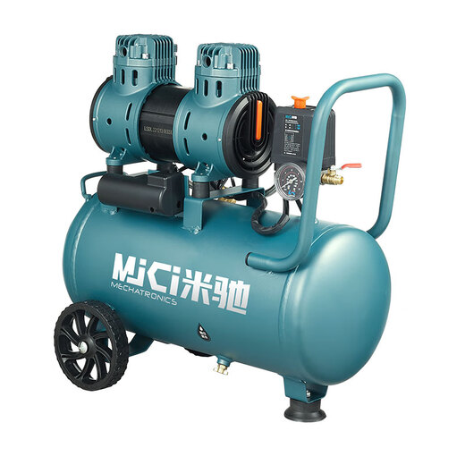 定制静音无油空压机气泵家用小型木工专用空气压缩机喷漆真石漆打 铜1390W-9L 送配件