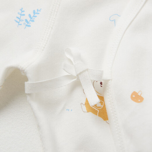 TONGTAI (TONGTAI) baby onesie spring and autumn pure cotton newborn clothes newborn baby butterfly ha-shirt crawling clothes full moon clothes