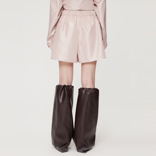 Jnby/Jiangnan Buyi [ESG -Umweltschutz] Frühlings- und Sommershorts Einfache elastische Taille losen einfacher gerade 5o5e11970 674/mittelgraues Pulver xs