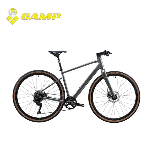 坎普（CAMP）GX300 公路车平把综合型越野铝合金车架9速油碟禧玛诺变速自行车 宝马灰 455码 700c