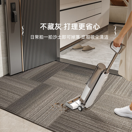 入户门地垫2025新款感进门门口脚垫防滑耐脏门外门垫玄关地毯 灰颜-15271 120cm*180cm方便打理