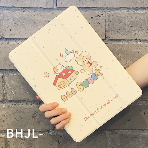 Applicable protective cover 5 cute puppy 2025 new 10th generation three-fold 11 all-inclusive 8/9 transparent transparent [P6231 little kitten] three-fold + pen slot iPad2022 (10.9 inches) 10th generation