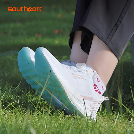 Zapatos de golf de golf Xiushibao Piesta de zapatos deportivos impermeables para mujeres Cielo de la perilla transpirable que no es de palomitas de maíz SE9856 White Pink 35