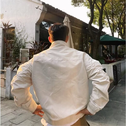 Caja negra White American High Street Chaqueta Hombres de otoño e invierno Ins Pussy Color sólido de tres a prueba de tres a prueba de collar Casco Versátil CLH-Y6629 Negro L