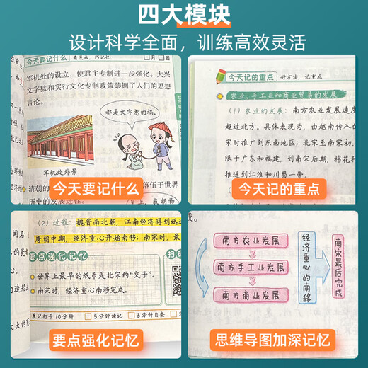 2024生物地理会考晨记打卡10分钟高频考点初中知识点归纳总结会考总复习资料必背知识点人教版生物地理启蒙汇总大全初一二七八年级 初中小四门------生地政史【全4册】 初中通用