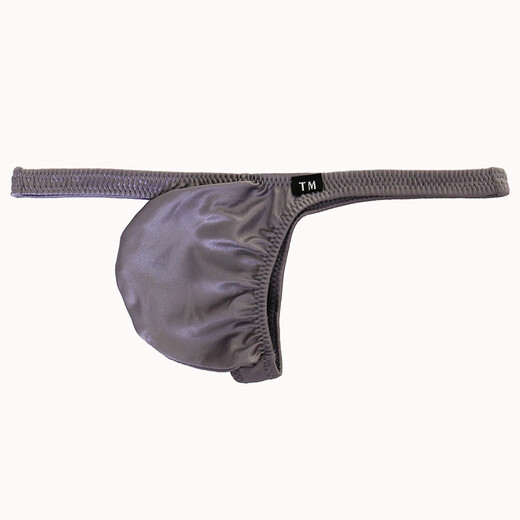 G-STATION TM series sexy men's thong high elastic, soft and comfortable polyester thin breathable ultra-low waist tight underwear sky blue 1 pair L (day size is too small)