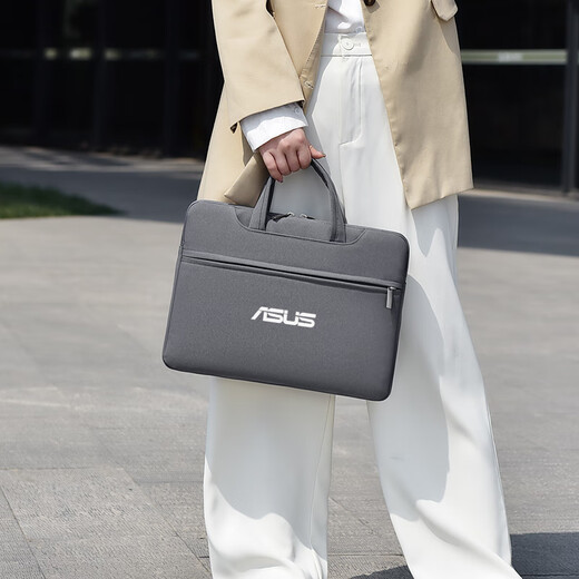 
Asus computer bag suitable for Asus Lingyao 14 laptop bag fearless 14/Pro15/16 shock-proof portable 677 black [white label] 15.6 inches