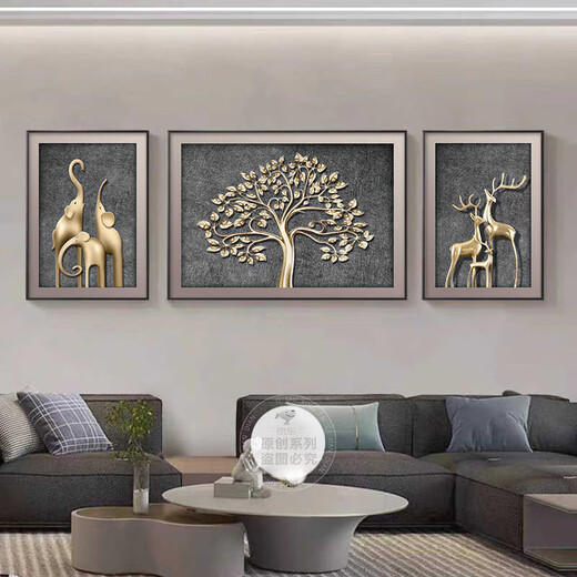 Aohan modernes Licht Luxus Wohnzimmer Dekorative Gemälde Fulu Elefant Sofa Hintergrund Wandhänge Malerei einfach