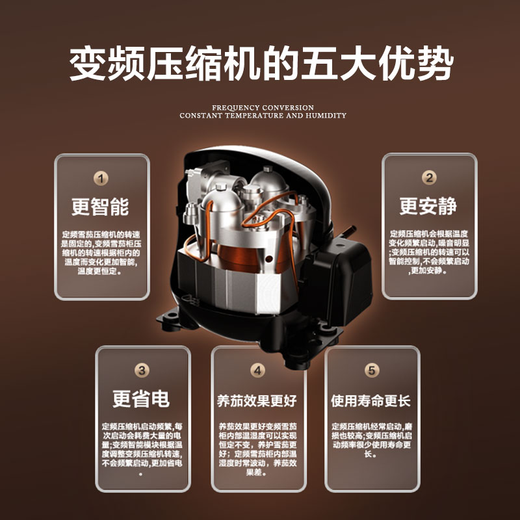 Freierman H720 cigar cabinet constant temperature and humidity inverter compressor office double door cabinet home commercial embedded wine cabinet password lock 1.92m double door true inverter