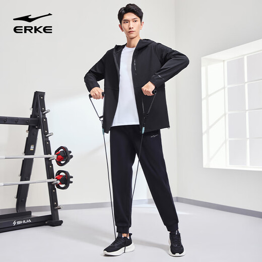 Hongxing Erke water repellent jacket autumn men's windbreaker men's sports windproof jacket men's stand collar top