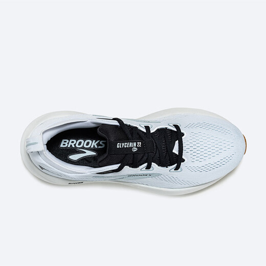 布鲁克斯（BROOKS）男子透气缓震跑鞋Glycerin 22甘油22 光亮白/冬季蓝/黑色 43 