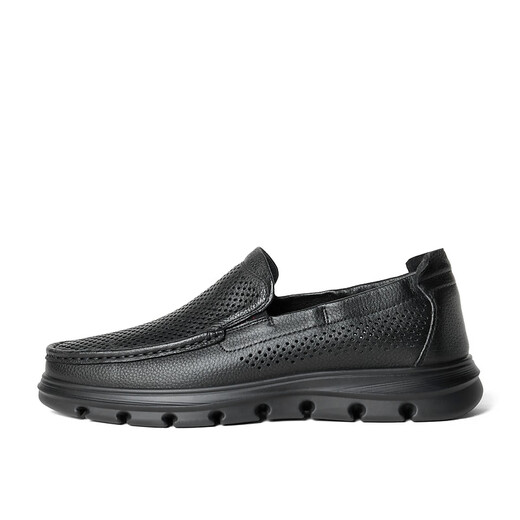 Belle geschlagen atmungsaktive Freizeitschuhe Herreneinkaufszentrum Gleiche Schaf Leder Business Lederschuhe 8jq01bm4 schwarz 41