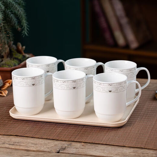 Bambus Dolphin Jingdezhen Keramikbecher Porzellan Tee Tasse ohne Deckel Meeting Cup Office Trinkbecher Business Cup Schach und Kartenraumanpassung 1% Green Mountain Mangrove verkauft 13.579 verbesserter Keramikbecher enthalten keine Tablett [6 Teile]
