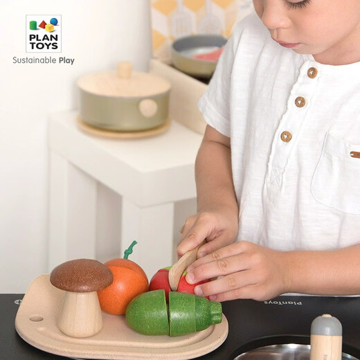 Plantoys Schnitt Lecut Fruit Kinderspielzeug Holzküche Baby Spielzeug Klettverteidiger 3600 Schnitt Lecut Fruit