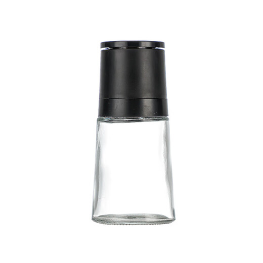 Pepper grinder manual pepper salt shaker chili powder grinding bottle kitchen seasoning bottle seasoning bottle black lid 2 pieces