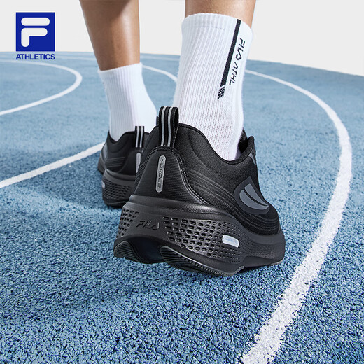 斐乐（FILA）柔云3路跑鞋男鞋2025夏季新款透气缓震运动鞋体测跑步鞋 黑-BK 41