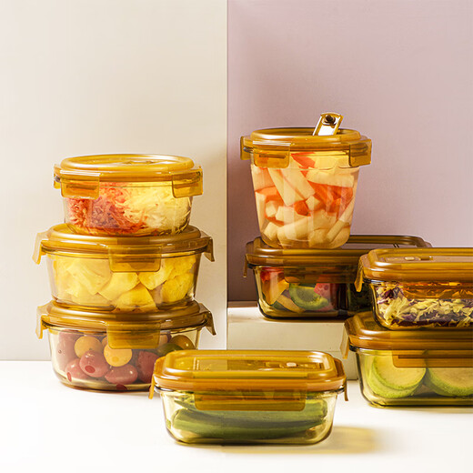 Anmai Kalo High Borosilicate Theatreastiant Core Color Color Glass Fresh-Hearing Box квадрат 680 мл ланч-коробки холодильника S1611