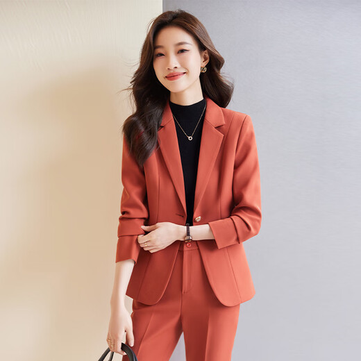 Pierre Cardin professional off-white suit suit for women small 2025 spring and autumn new work clothes slim temperament suit jacket off-white suit + pants M (recommended 86-96Jin Jin equals 0.5 kg)