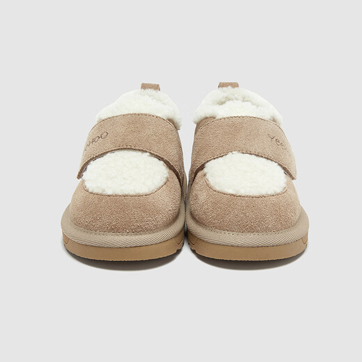 Ying's YEEHOO shopping mall same style children's shoes autumn and winter warm imitation sherpa casual shoes baby toddler shoes cream 23 feet long 13.3-14.5/inner length 14.7