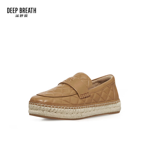 DEEP BREATH深呼吸女鞋休闲通勤百搭渔夫鞋女AX11153 棕 34