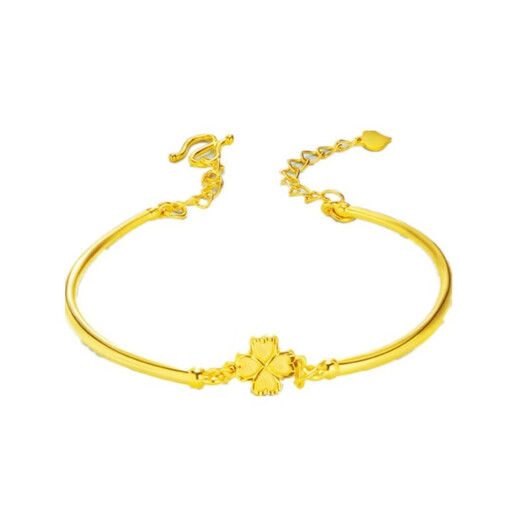 Laohuang Xiangyang’s mother recommends the new gold bracelet for women 999 pure gold four-leaf clover jewelry, simple, fashionable and versatile 24K