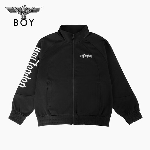BOY LONDON秋冬情侣款黑色潮牌朋克宽松立领夹克外套N12004 黑色 XS