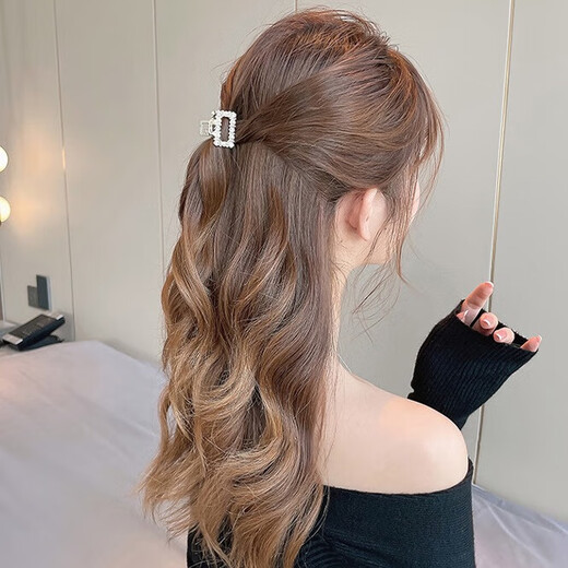 Nanbomaru Small Pearl Hairpin Forehead Broken Hair Metal Clip Women's Back Head Clip Half-tied Hair Headwear Side Clip Hairpin NW-FJ104 Random Style 1 Unspecified