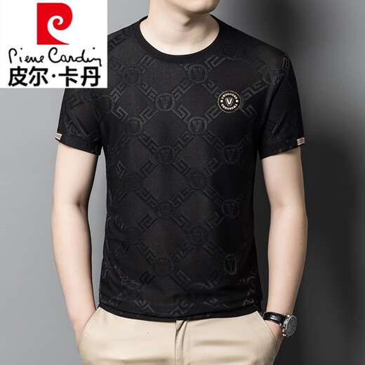 Pierre Cardin Summer Nouveau t-shirt à manches à manches courtes pour les hommes en relief à manches courtes pour les hommes F829 Caramel 4xl 190 Suggestion 180-210 Jin [Jin est égal à 0,5 kg]
