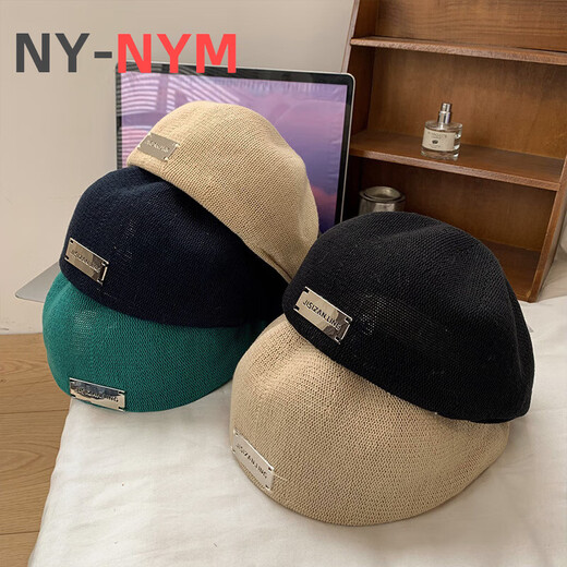 NY-NYM Black Beret Frauen dünne britische im Internet im Internet im Außertaghut Casual Newspaper Jungen Maler Hut rückwärts Stürmer Hut Beige Forward Hut [Four Seasons Style] Gleiche Größe