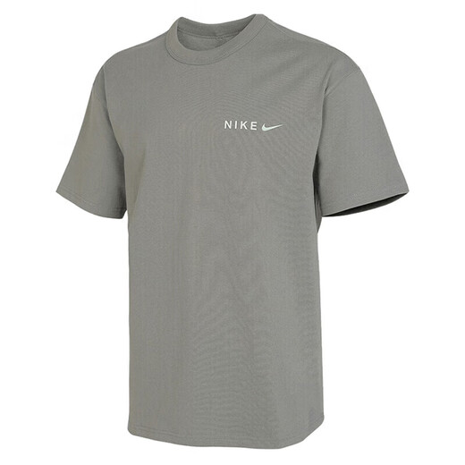 耐克（NIKE）短袖男装25年春夏新款跑步运动服针织透气时尚宽松圆领上衣T恤衫 HF6172-053灰色纯棉 2XL