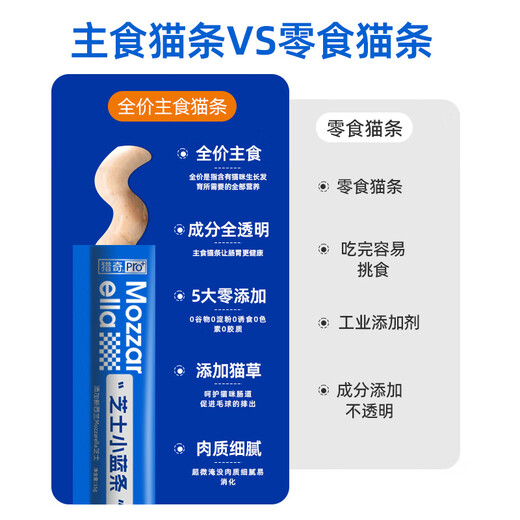 Novel Cheese Blue Strips Full Price Staple Food Cat Strips Added Fish Oil Cat Grass Freeze-Dried Raw Bone Meat Pure Meat Sauce Pack 1 Bag 20 Staple Food Cat Strips Chicken Sweet Shrimp Flavor