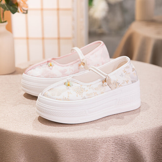 Tanzstickerei und Hanfu-Schuhe für Frauen mit Größe Zunahme der Höhe 2025 Frühling neu