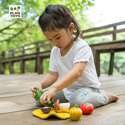 Plantoys Schnitt Lecut Fruit Kinderspielzeug Holzküche Baby Spielzeug Klettverteidiger 3600 Schnitt Lecut Fruit