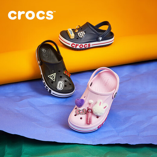 Crocs Bey Kaluban Children's Cave Shoes Chores de plage Chaussures garçons et filles Booths Slippers / 207018/207019 Black-001 35 (215 mm)