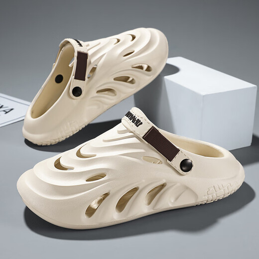 Katile crocodile hole shoes men summer sandals stymph beach shoes dual-purpose sandals men 1564 khaki 42-43
