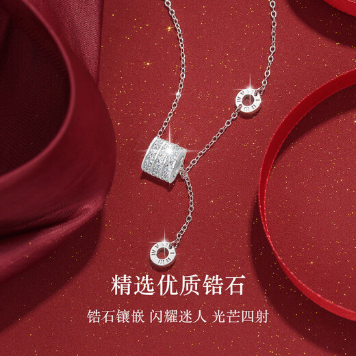 Zhou Baifu sterling silver small waist necklace women 2025 new light luxury clavicle chain pendant birthday gift for girlfriend