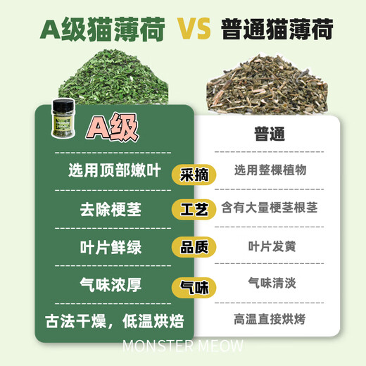 Chichipaws Natural Cat Mint Powder Grade A Edible High Purity Cat Hair Cat Grass Cat Cigarette Snacks 3 Bottles Cat Mint Fine Leaves 60ml 1 Bottle