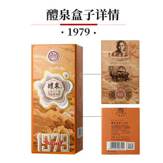 
Zhangyu Liquan Gold Award Brandy Chinese Famous Wine Commemorative Wine Limited Edition Independent Small Package 1979 Liquan 200mL 1 Box