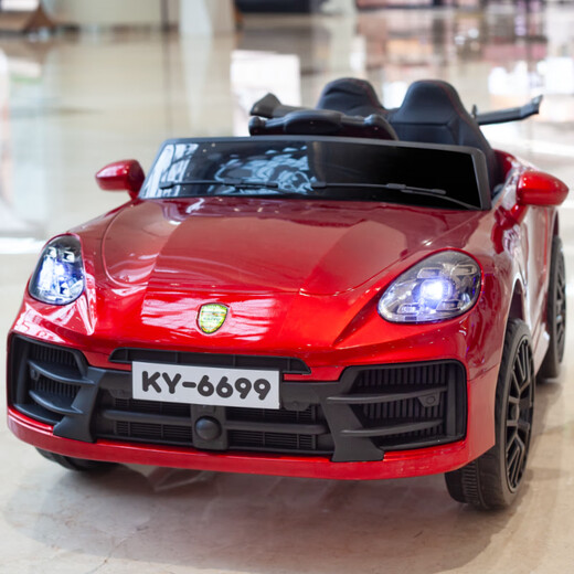 Huiaotong children's electric car four-wheeled car can be used for people remote control swing car charging for men and women electric toys for children. Painted black + remote control + swing + Bluetooth Deluxe 12V large battery + four-wheel drive + leather seat