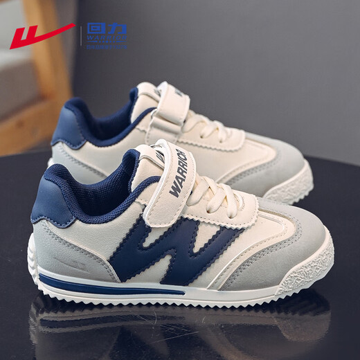 
Warrior boys' shoes spring and autumn Velcro lightweight children's sneakers WZ(CL)-1048 meters/gray/blue 35