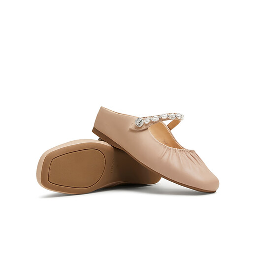 Tianmeiyi Mules Schuhe mit hoherhängender Frauen Sandalen Einkaufszentrum Gleiche französische Bag-Toe-Halbschuhe 2025 Sommer BK841BH5 Pink (Schafkin) empfohlen, eine größere Größe 38 zu nehmen 38