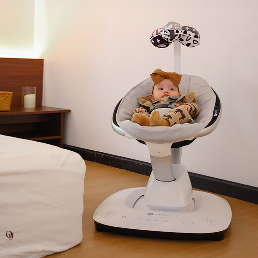4Momsmamaroo Sched Silla Baby Coaxing Artifacto Scharking Electric Scheding Baby Dreing Artifacto Recién nacido Regalo 2025 Nuevo modelo 5.0 Gris y azul